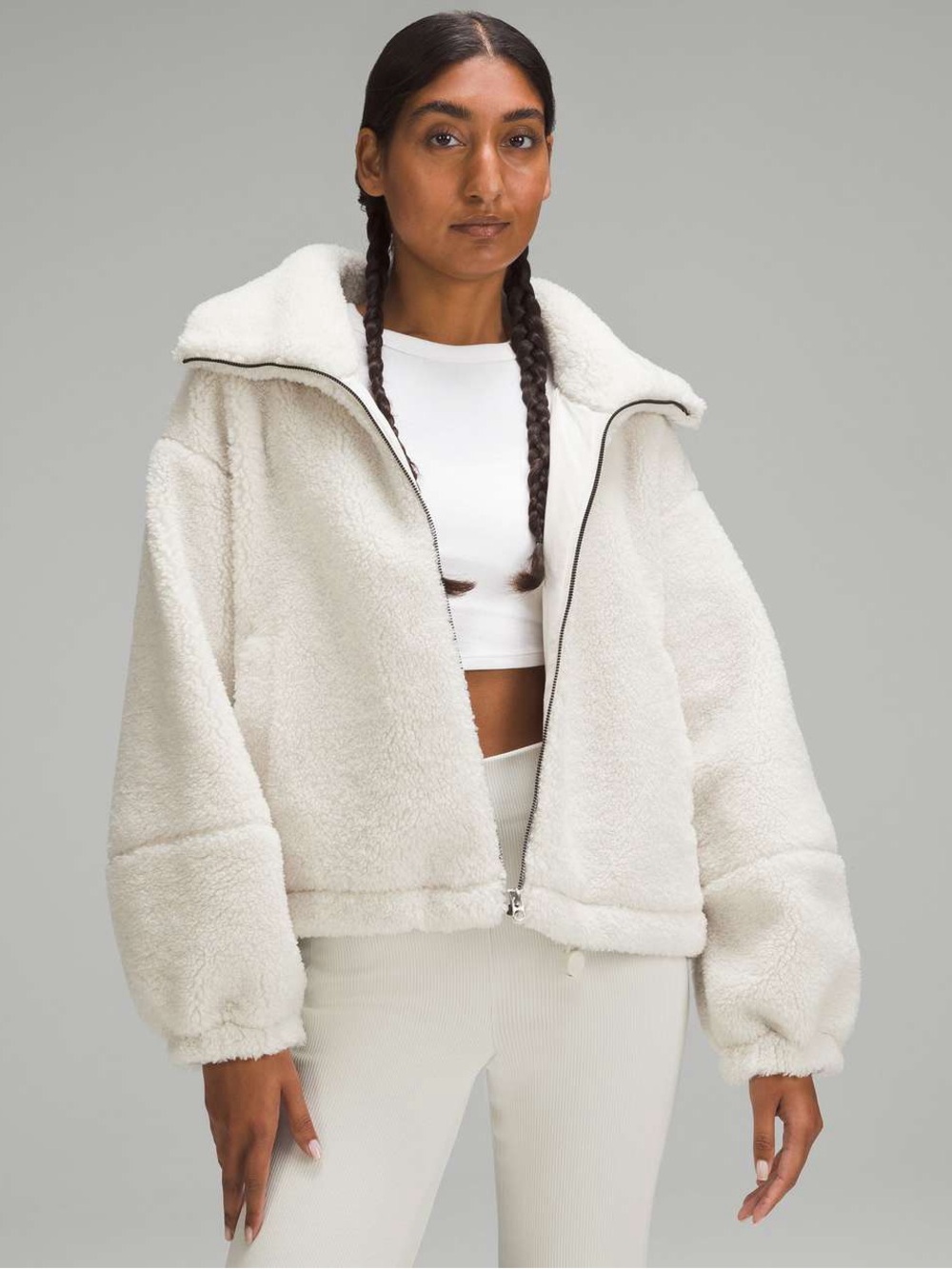 Lululemon Cinchable Sherpa Zip-Up - Size 12